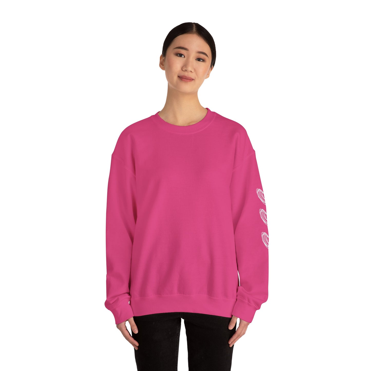 vraniCURE Heart on My Sleeve Crewneck Valentine Sweatshirt