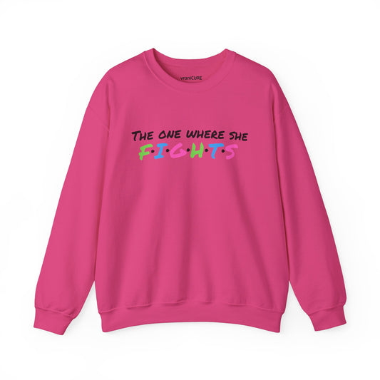 Amy Porter line- The One Where She Fights Unisex Heavy Blend™ Crewneck Sweatshirt