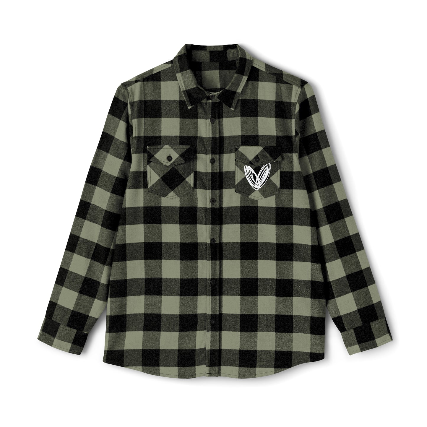 vraniCURE white heart Unisex Flannel Shirt