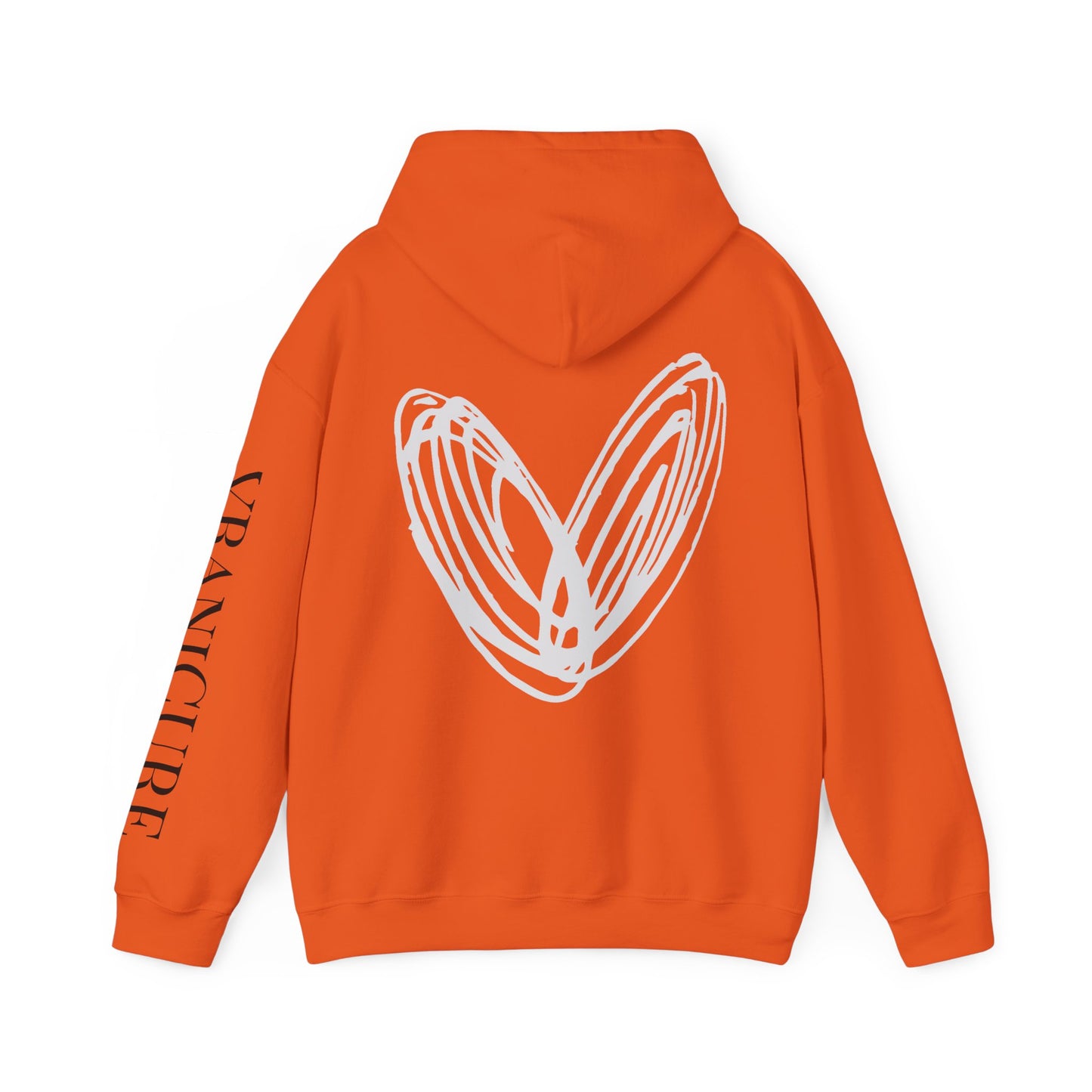 vraniCURE sleeve black heart Hooded Sweatshirt