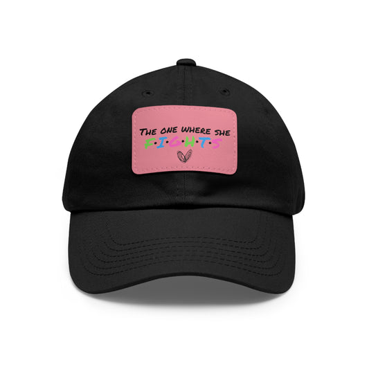 Amy Porter Line - The One Where She Fights Dad Hat with Leather Patch (Rectangle)