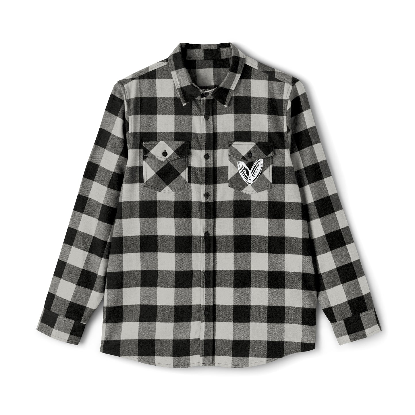 vraniCURE white heart Unisex Flannel Shirt