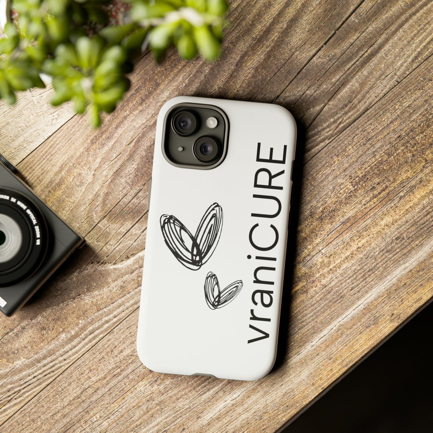 vraniCURE double heart iPhone 15 vraniCURE case