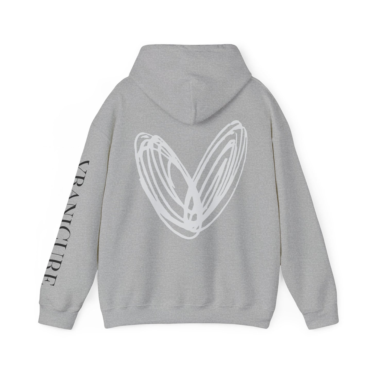 vraniCURE sleeve black heart Hooded Sweatshirt