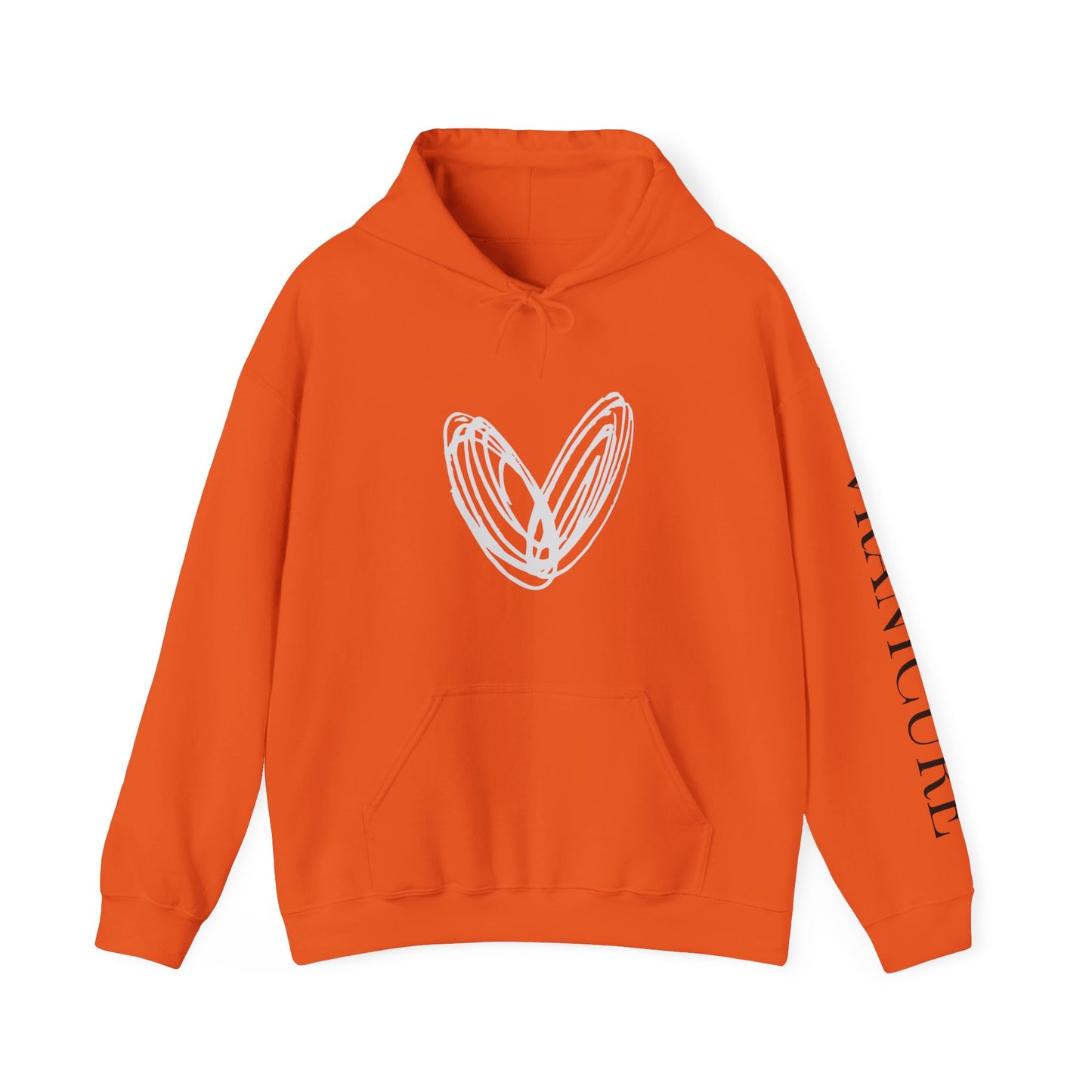 vraniCURE sleeve black heart Hooded Sweatshirt