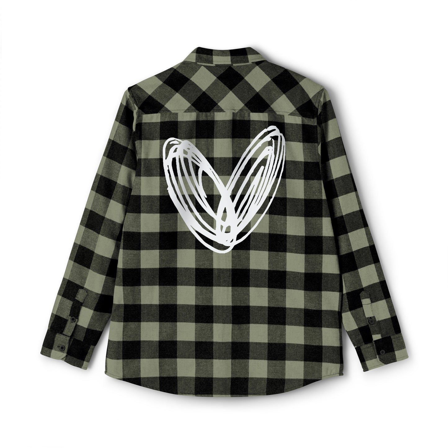 vraniCURE white heart Unisex Flannel Shirt