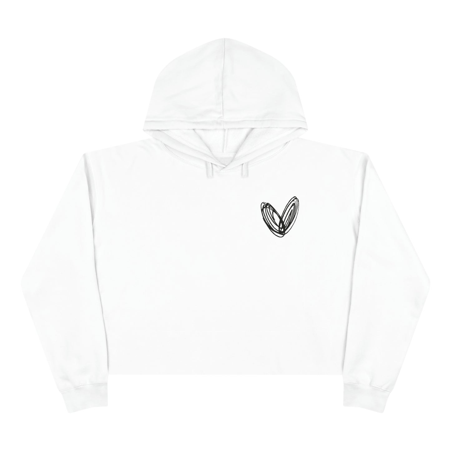 vraniCURE Crop Hoodie in white