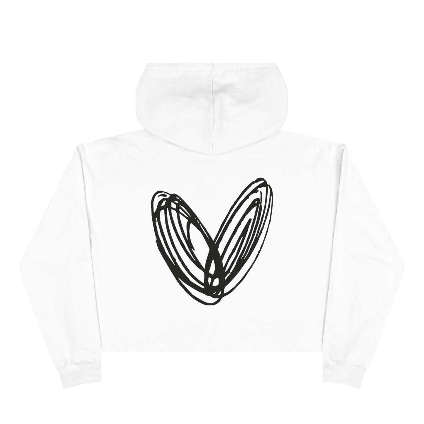 vraniCURE Crop Hoodie in white